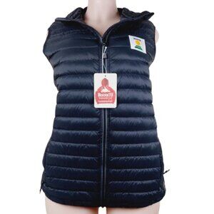 Roots73 Women's Black Sleeveless Quilted Full-Zip Puffer Vest Jacket Size M